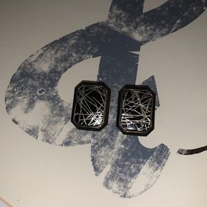 Vintage black and gold earrings